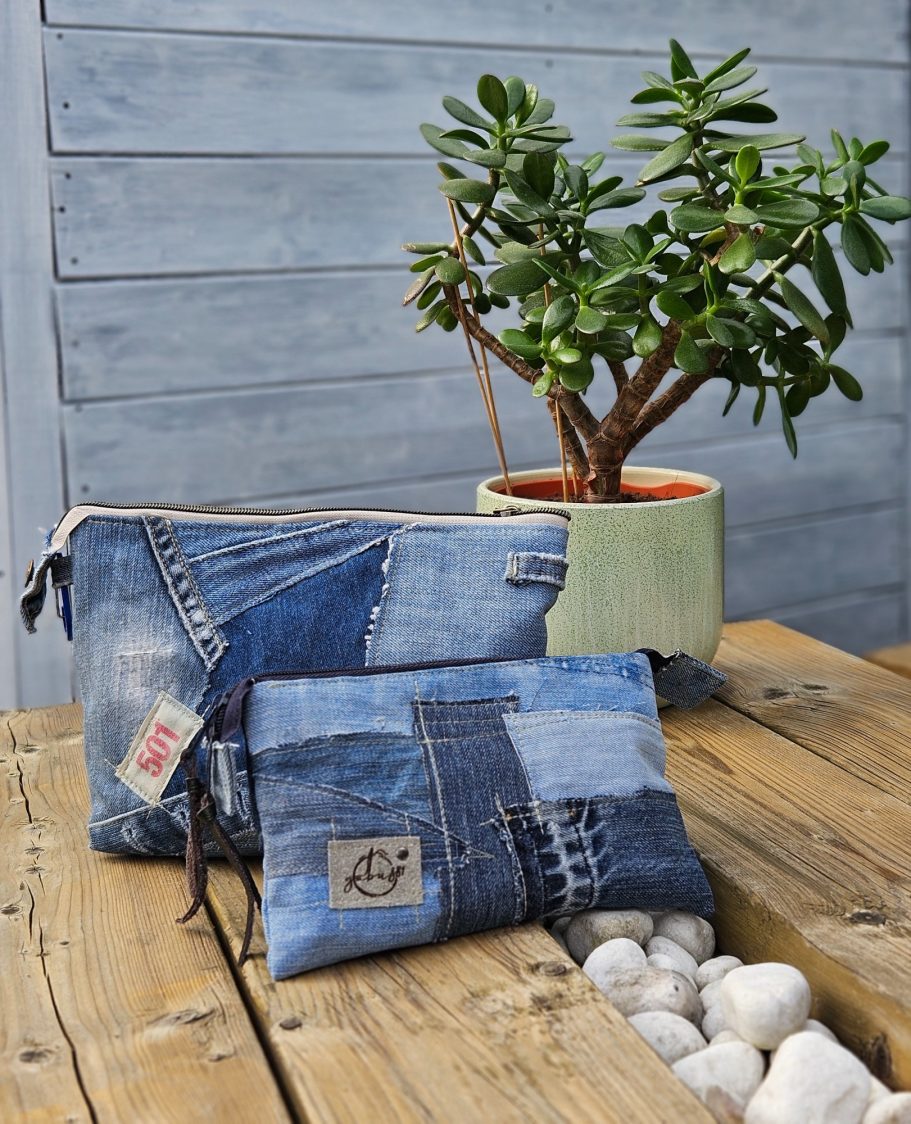 New Denim Pouches Handmade upcycled denim pouches by Gabus81 available in the Etsy shop